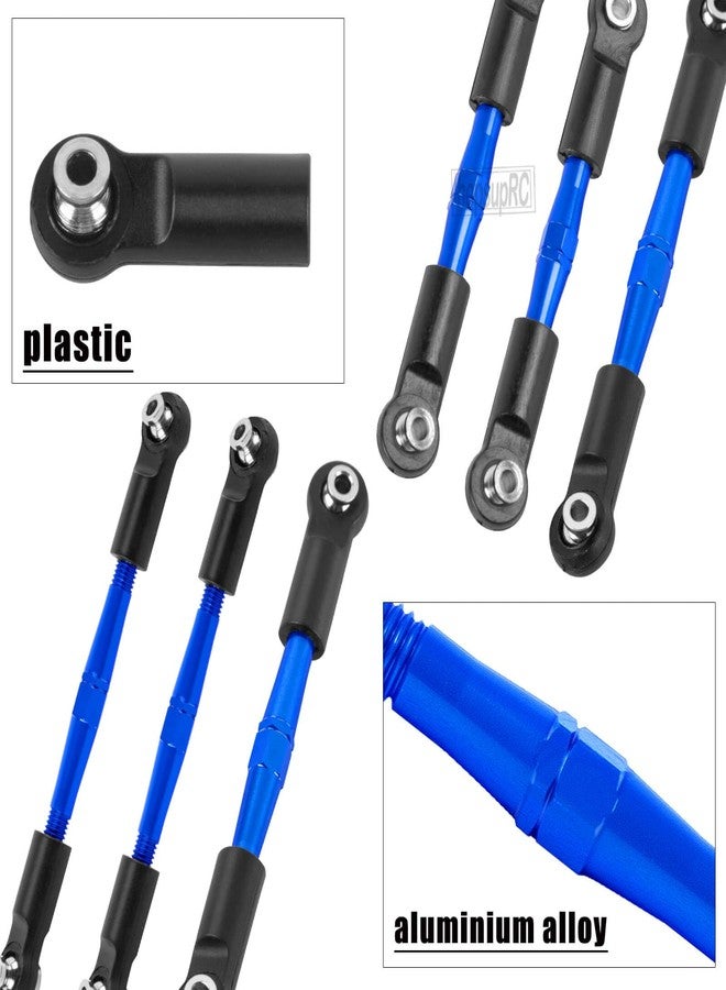hopsupRC Adjustable Turnbuckles Camber Upgrades Part for 1/8 Typhon 4WD 3S MEGA 550 BLX,1/10 Big Rock 4X4 V3 3S BLX RC Car,Tie Rod Set Link Linkage Rod,Adjustable Links Steering Links,(Navy Blue). - Image 4